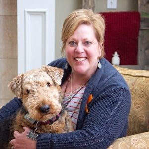 Sue Johnston with Dog