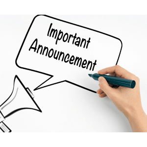 Important Announcement